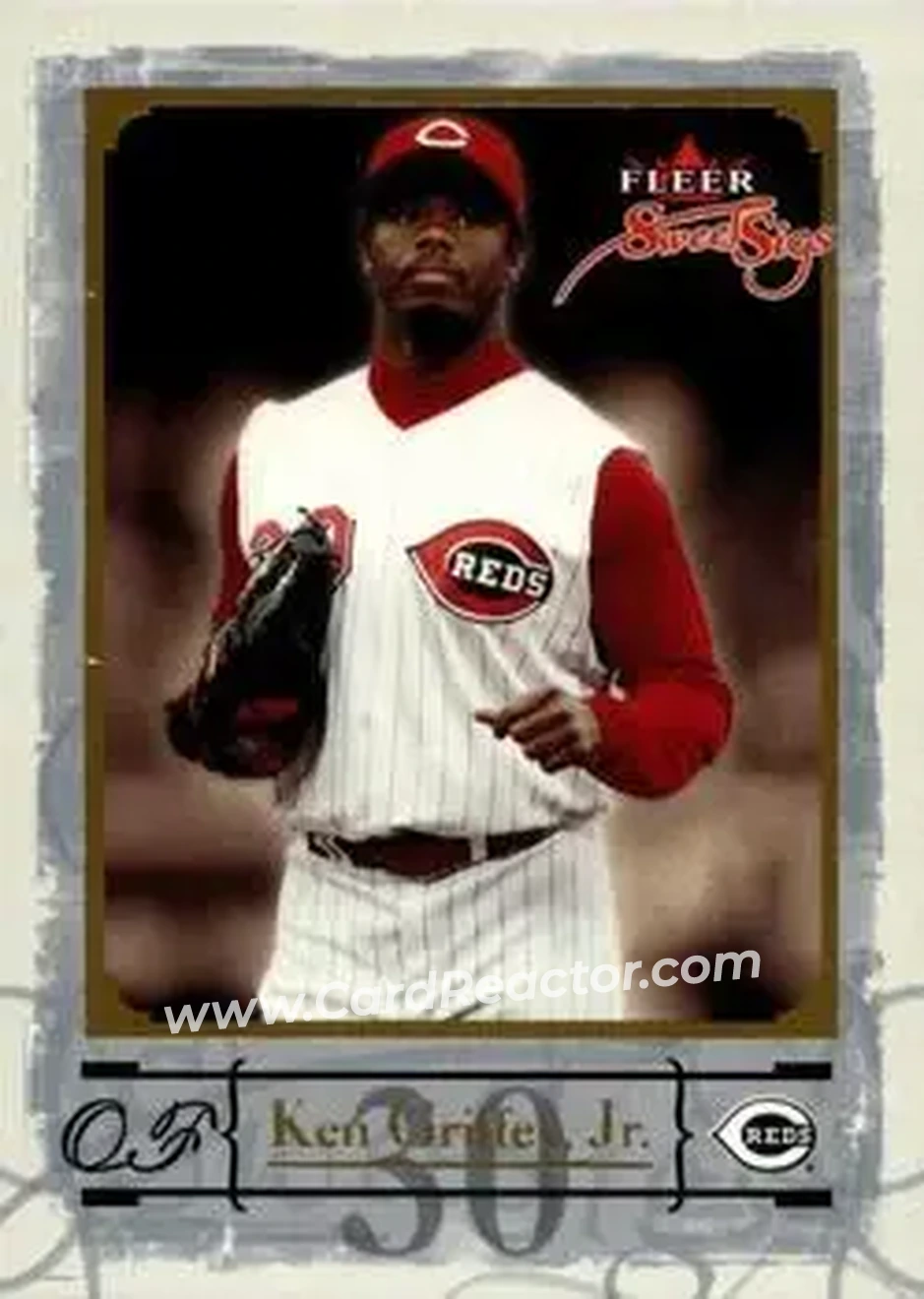 2004 Fleer Sweet Sigs - Gold #44 - Ken Griffey Jr. - Cincinnati Reds - Front 2004 Fleer Sweet Sigs - Gold #44 - Ken Griffey Jr. - Cincinnati Reds - Front