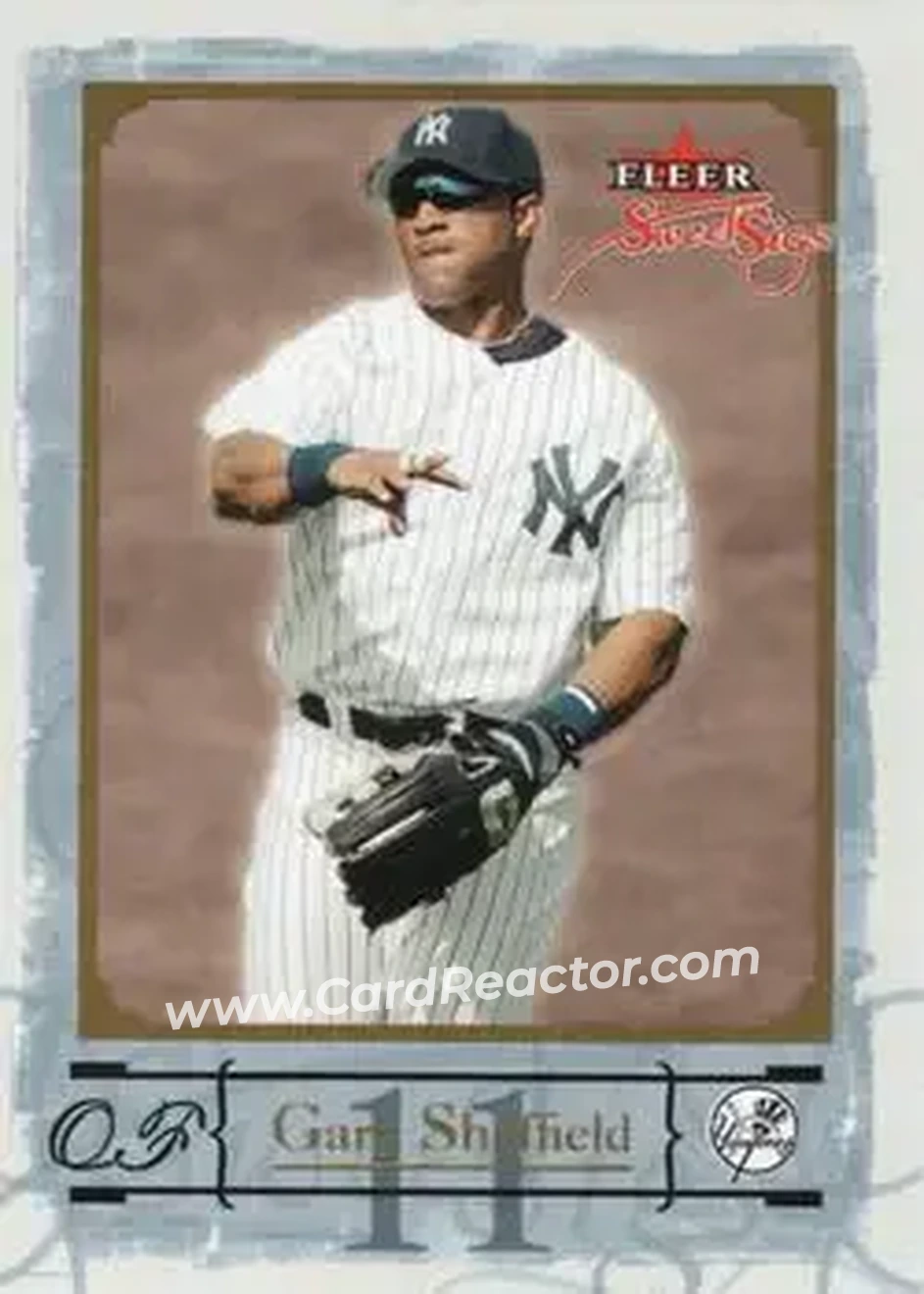 2004 Fleer Sweet Sigs - Gold #48 - Gary Sheffield - New York Yankees - Front