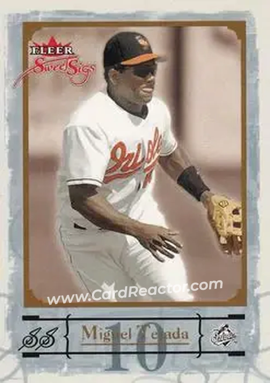 2004 Fleer Sweet Sigs - Gold #62 - Miguel Tejada - Baltimore Orioles - Front