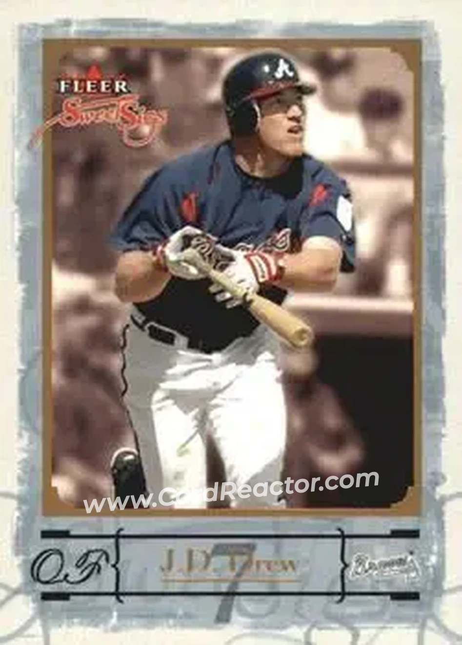2004 Fleer Sweet Sigs - Gold #71 - J.D. Drew - Atlanta Braves - Front