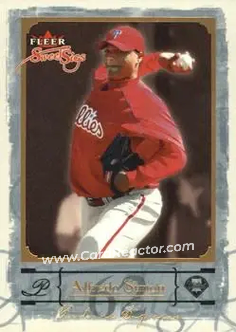 2004 Fleer Sweet Sigs - Gold #78 - Alfredo Simon - Philadelphia Phillies - Front