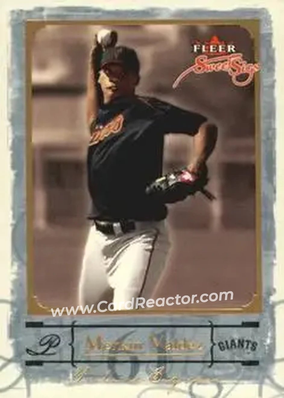 2004 Fleer Sweet Sigs - Gold #79 - Merkin Valdez - San Francisco Giants - Front 2004 Fleer Sweet Sigs - Gold #79 - Merkin Valdez - San Francisco Giants - Front