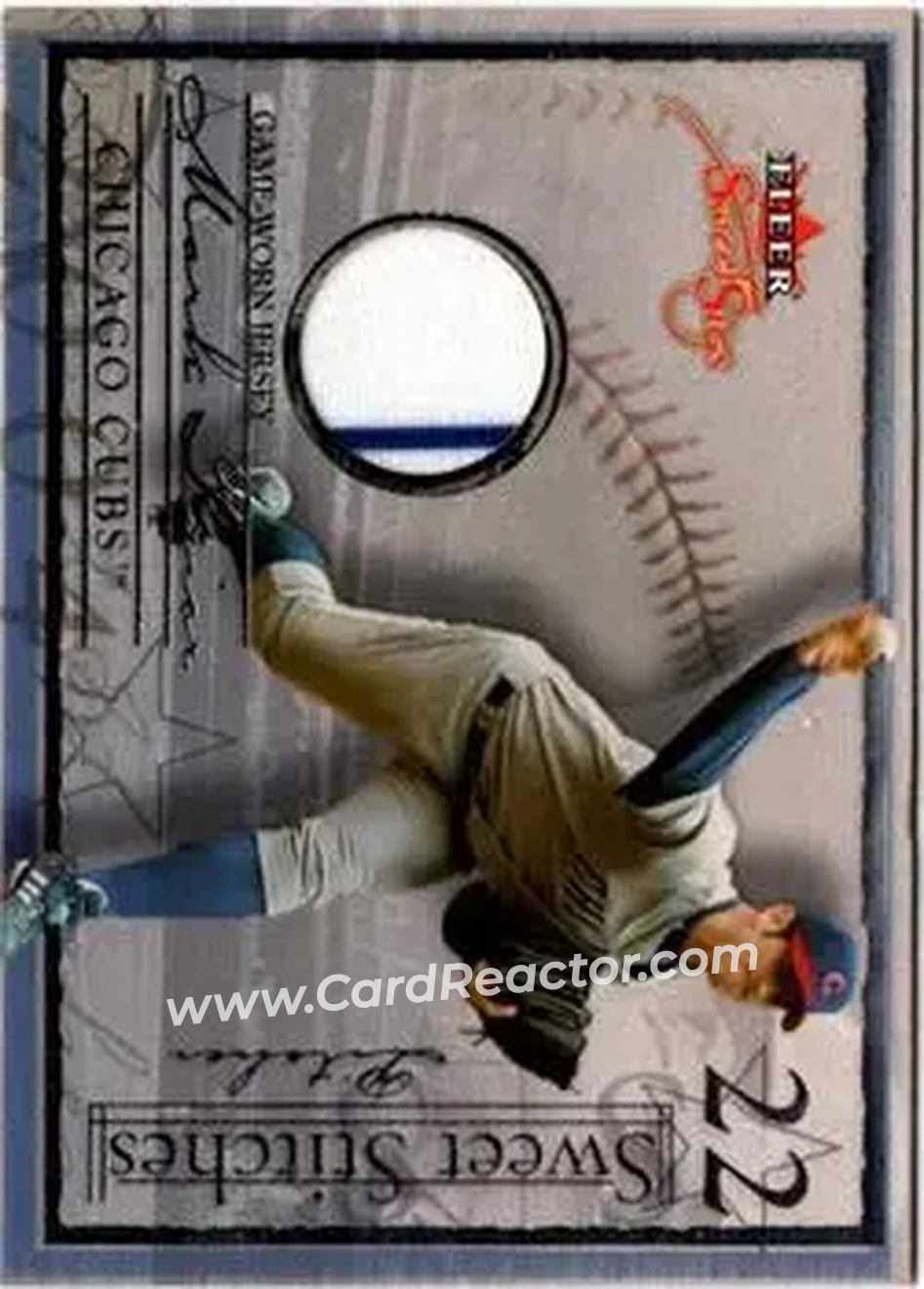 2004 Fleer Sweet Sigs - Sweet Stitches Jersey Silver #ST-MP2 - Mark Prior - Chicago Cubs - Front 2004 Fleer Sweet Sigs - Sweet Stitches Jersey Silver #ST-MP2 - Mark Prior - Chicago Cubs - Front