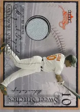 2004 Fleer Sweet Sigs - Sweet Stitches Jersey Silver #ST-MT - Miguel Tejada - Baltimore Orioles
