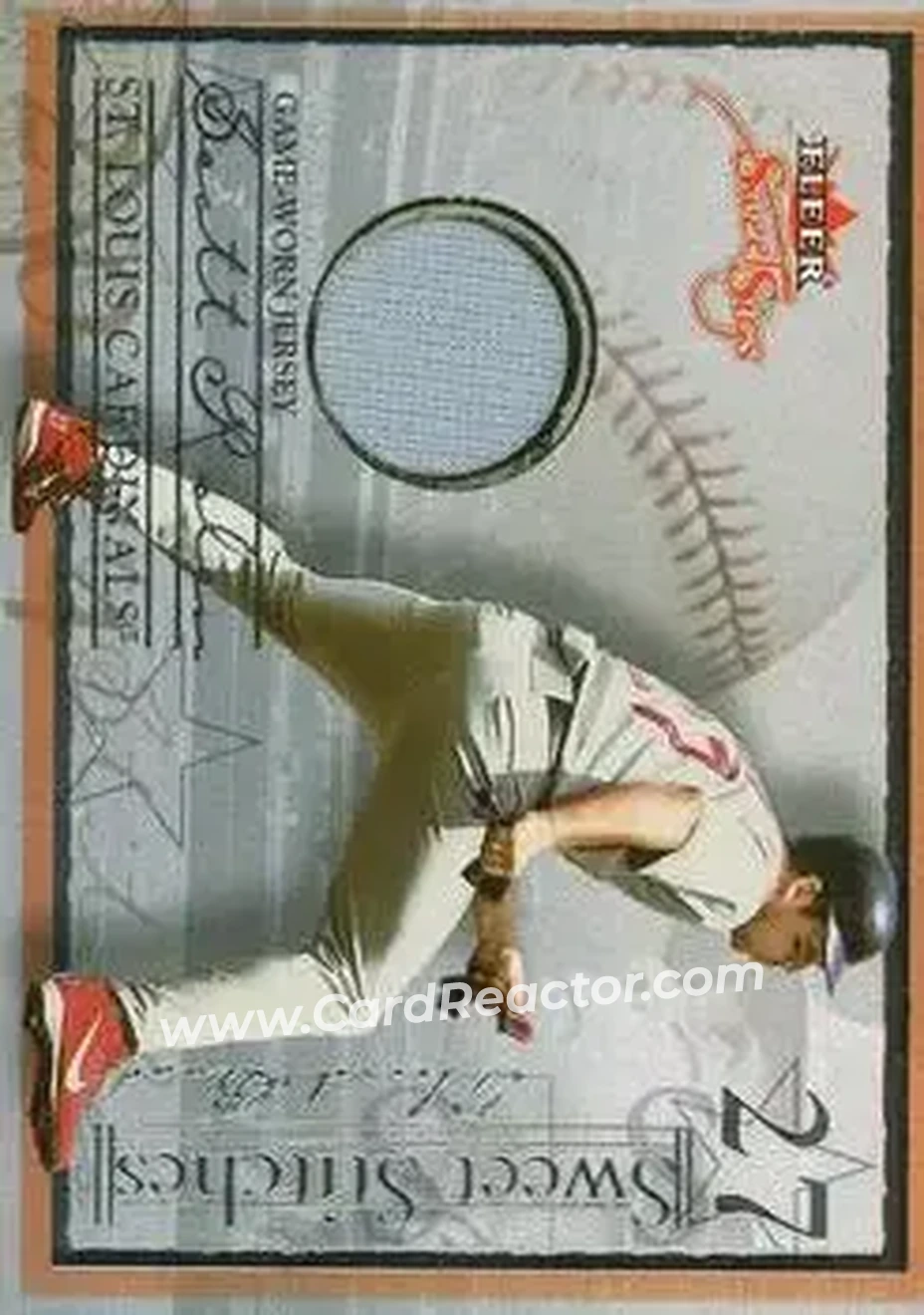 2004 Fleer Sweet Sigs - Sweet Stitches Jersey Silver #ST-SR - Scott Rolen - St. Louis Cardinals - Front 2004 Fleer Sweet Sigs - Sweet Stitches Jersey Silver #ST-SR - Scott Rolen - St. Louis Cardinals - Front