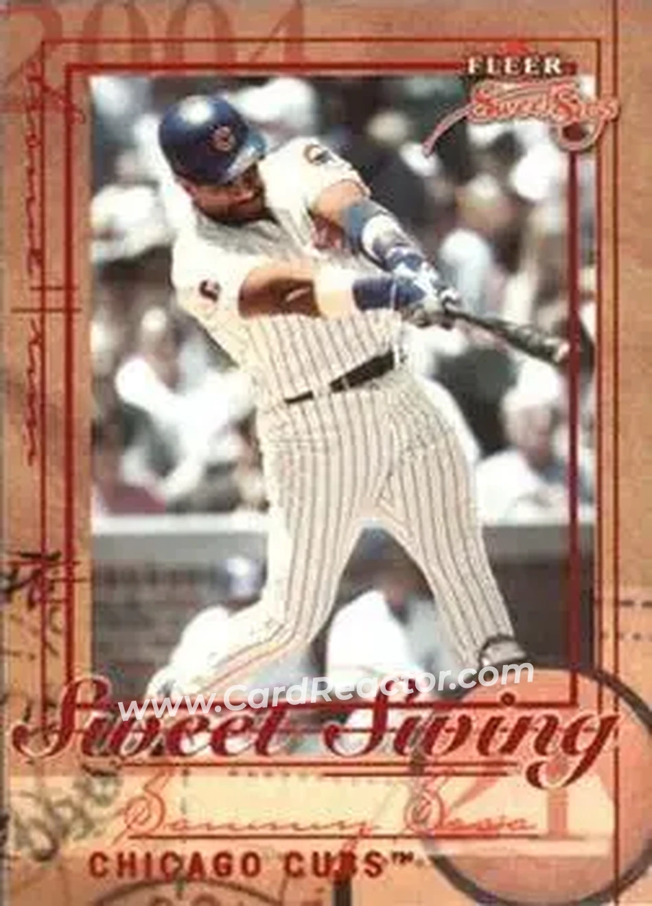 2004 Fleer Sweet Sigs - Sweet Swing #1SS - Sammy Sosa - Chicago Cubs - Front 2004 Fleer Sweet Sigs - Sweet Swing #1SS - Sammy Sosa - Chicago Cubs - Front