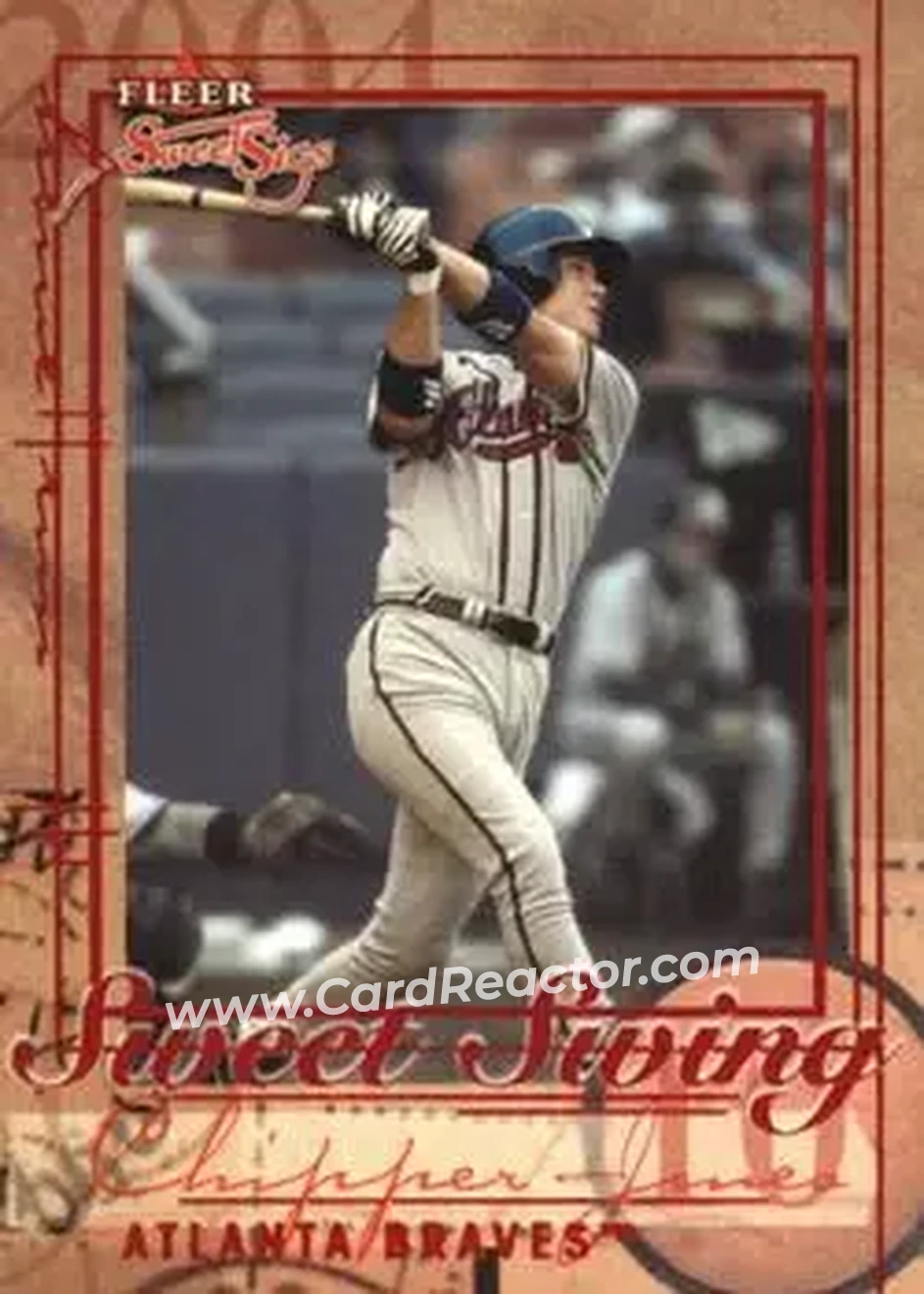 2004 Fleer Sweet Sigs - Sweet Swing #4SS - Chipper Jones - Atlanta Braves - Front