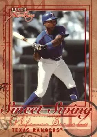 2004 Fleer Sweet Sigs - Sweet Swing #5SS - Alfonso Soriano - Texas Rangers
