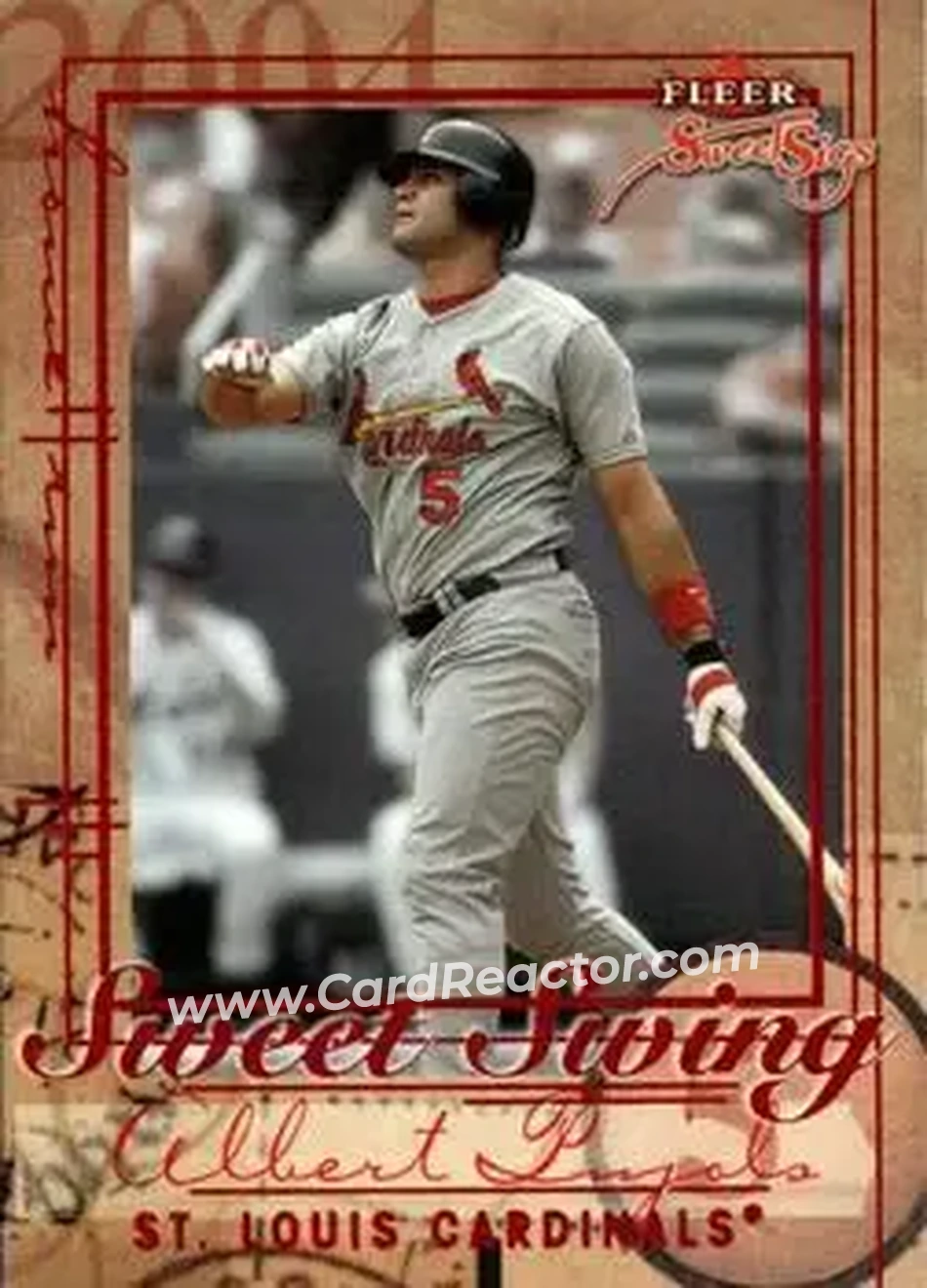 2004 Fleer Sweet Sigs - Sweet Swing #9SS - Albert Pujols - St. Louis Cardinals - Front