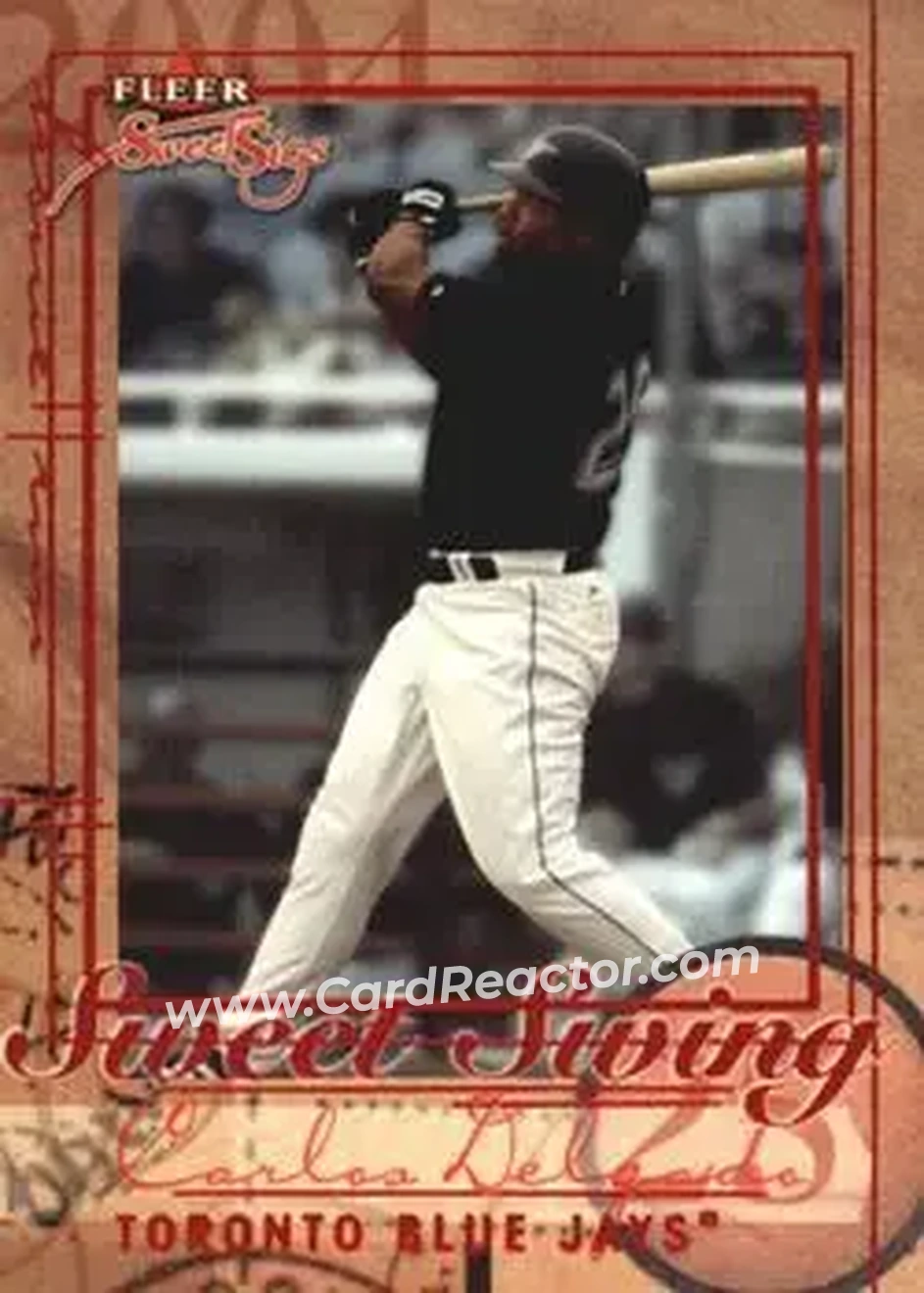 2004 Fleer Sweet Sigs - Sweet Swing #14SS - Carlos Delgado - Toronto Blue Jays - Front
