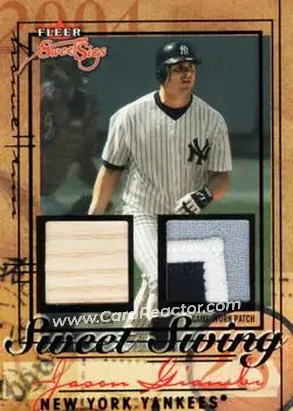 2004 Fleer Sweet Sigs - Sweet Swing Bat-Patch Black #SS/JG - Jason Giambi - New York Yankees - Front