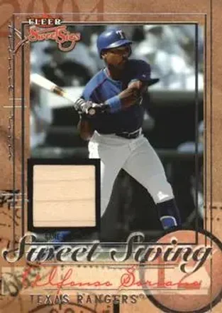 2004 Fleer Sweet Sigs - Sweet Swing Bat Silver #SS/AS - Alfonso Soriano - Texas Rangers