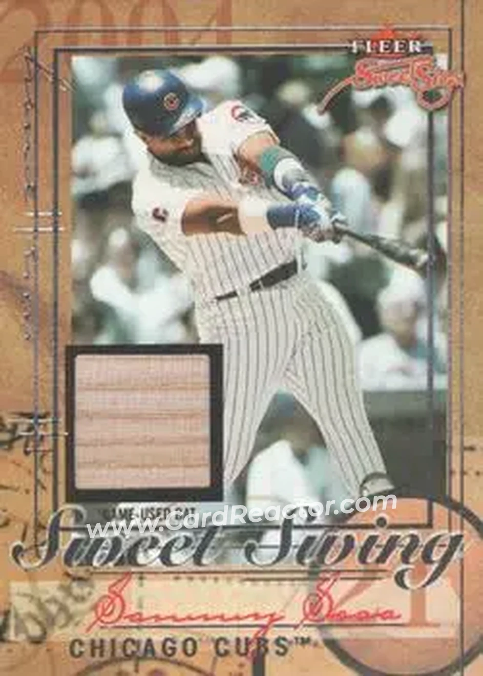 2004 Fleer Sweet Sigs - Sweet Swing Bat Silver #SS/SS - Sammy Sosa - Chicago Cubs - Front