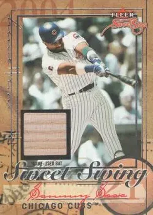 2004 Fleer Sweet Sigs - Sweet Swing Bat Silver #SS/SS - Sammy Sosa - Chicago Cubs