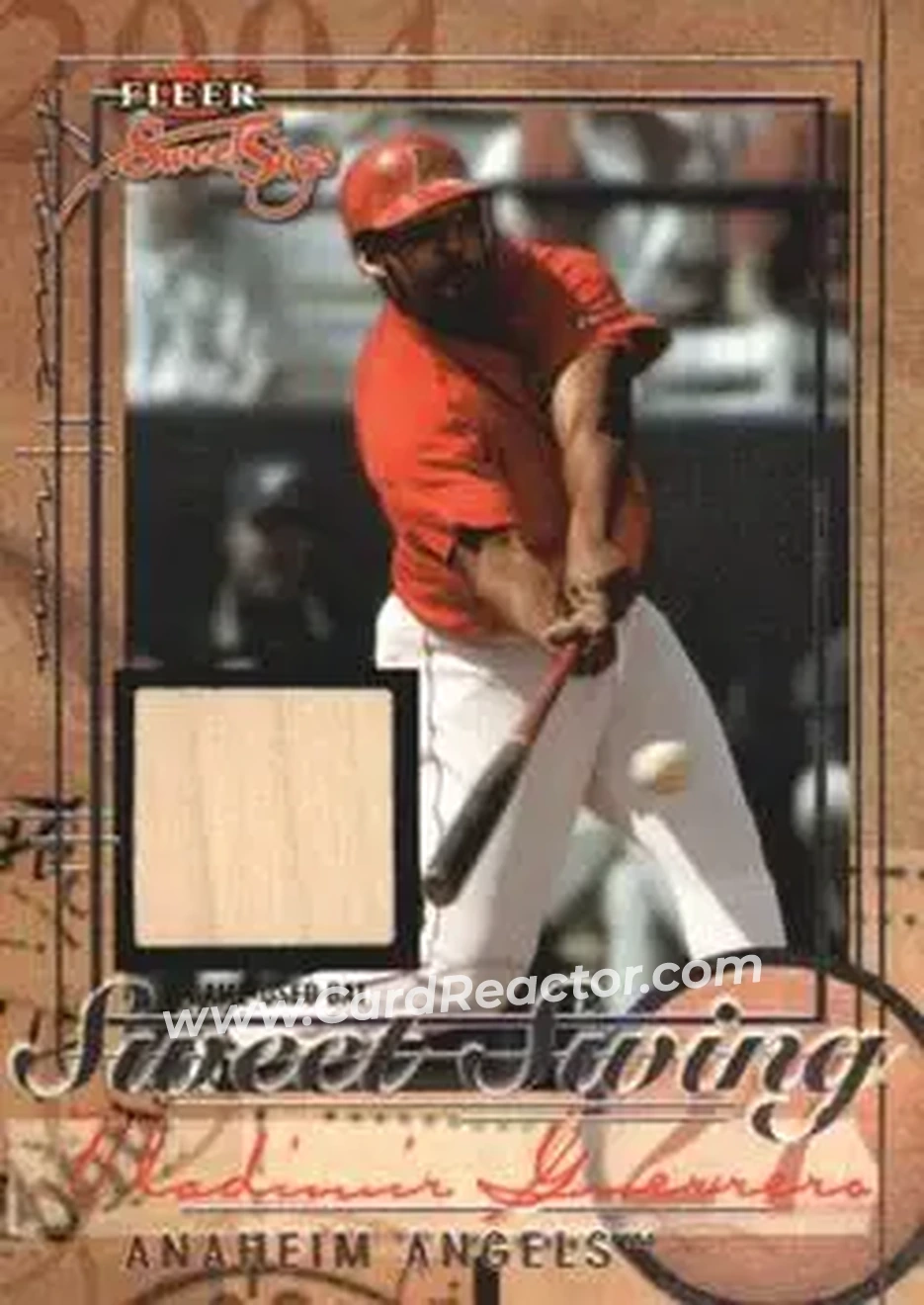 2004 Fleer Sweet Sigs - Sweet Swing Bat Silver #SS/VG - Vladimir Guerrero - Anaheim Angels - Front 2004 Fleer Sweet Sigs - Sweet Swing Bat Silver #SS/VG - Vladimir Guerrero - Anaheim Angels - Front