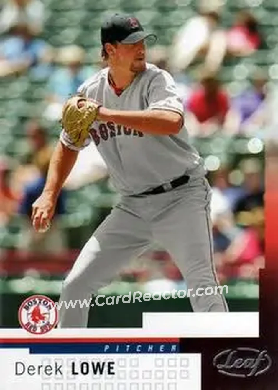 2004 Leaf #13 - Derek Lowe - Boston Red Sox - Front