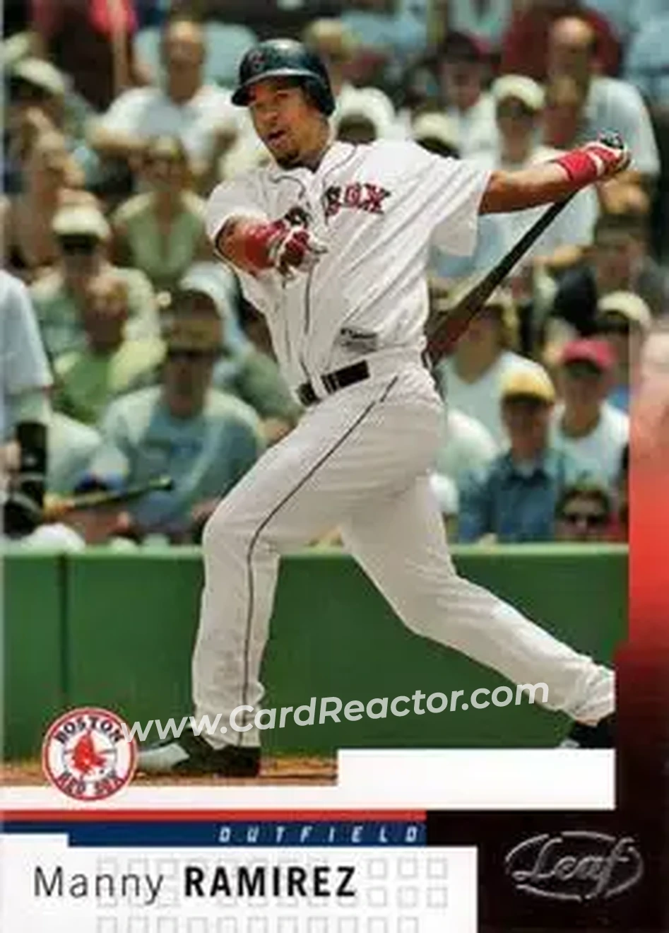 2004 Leaf #15 - Manny Ramirez - Boston Red Sox - Front