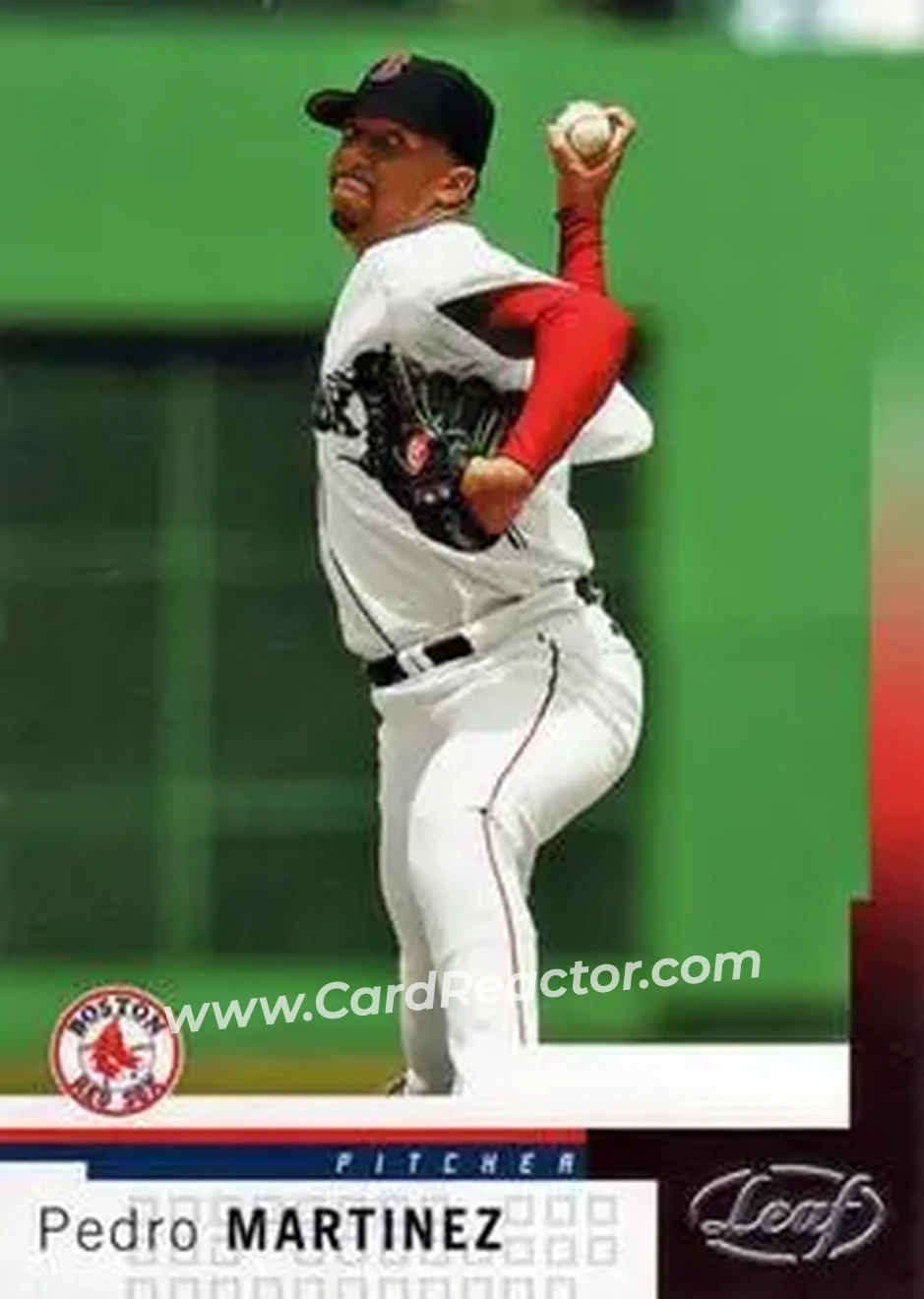 2004 Leaf #17 - Pedro Martinez - Boston Red Sox - Front