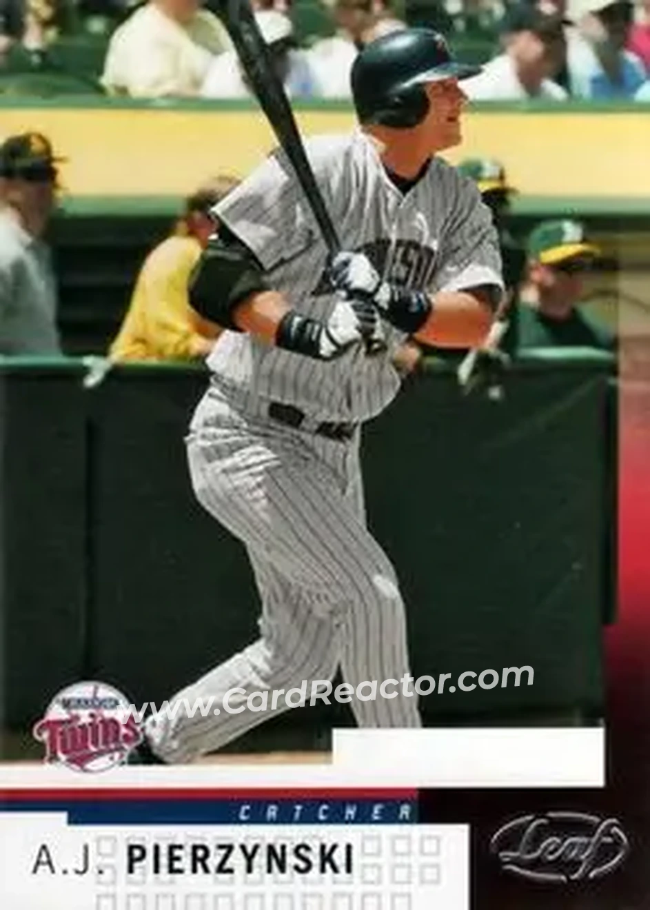 2004 Leaf #46 - A.J. Pierzynski - Minnesota Twins - Front 2004 Leaf #46 - A.J. Pierzynski - Minnesota Twins - Front