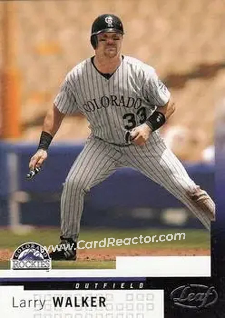 2004 Leaf #129 - Larry Walker - Colorado Rockies - Front