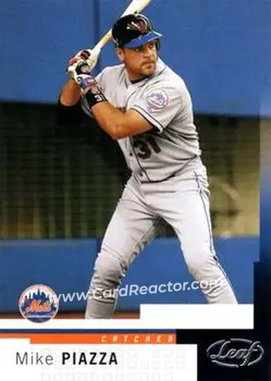 2004 Leaf #167 - Mike Piazza - New York Mets - Front 2004 Leaf #167 - Mike Piazza - New York Mets - Front