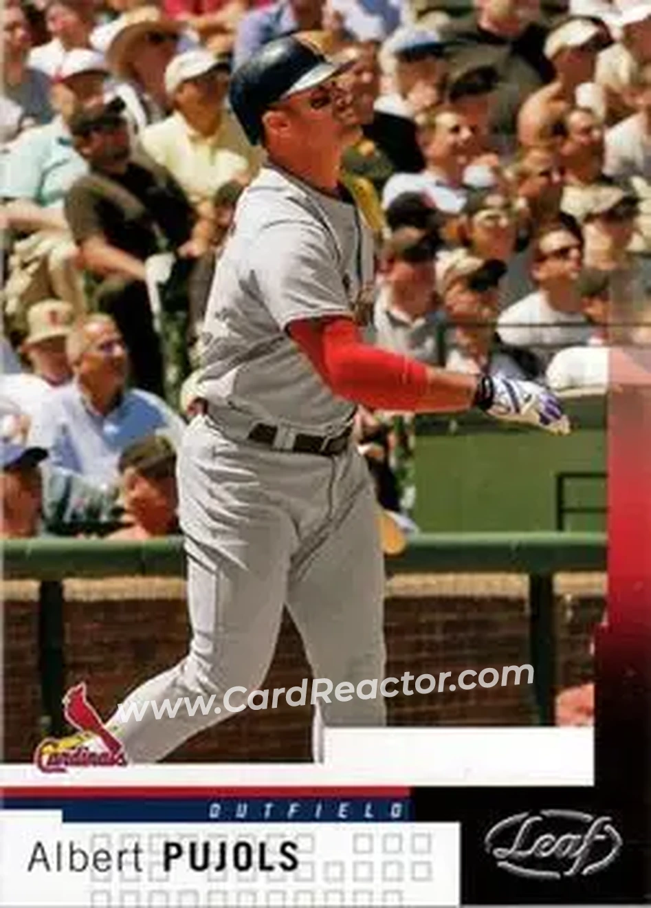 2004 Leaf #182 - Albert Pujols - St. Louis Cardinals - Front 2004 Leaf #182 - Albert Pujols - St. Louis Cardinals - Front