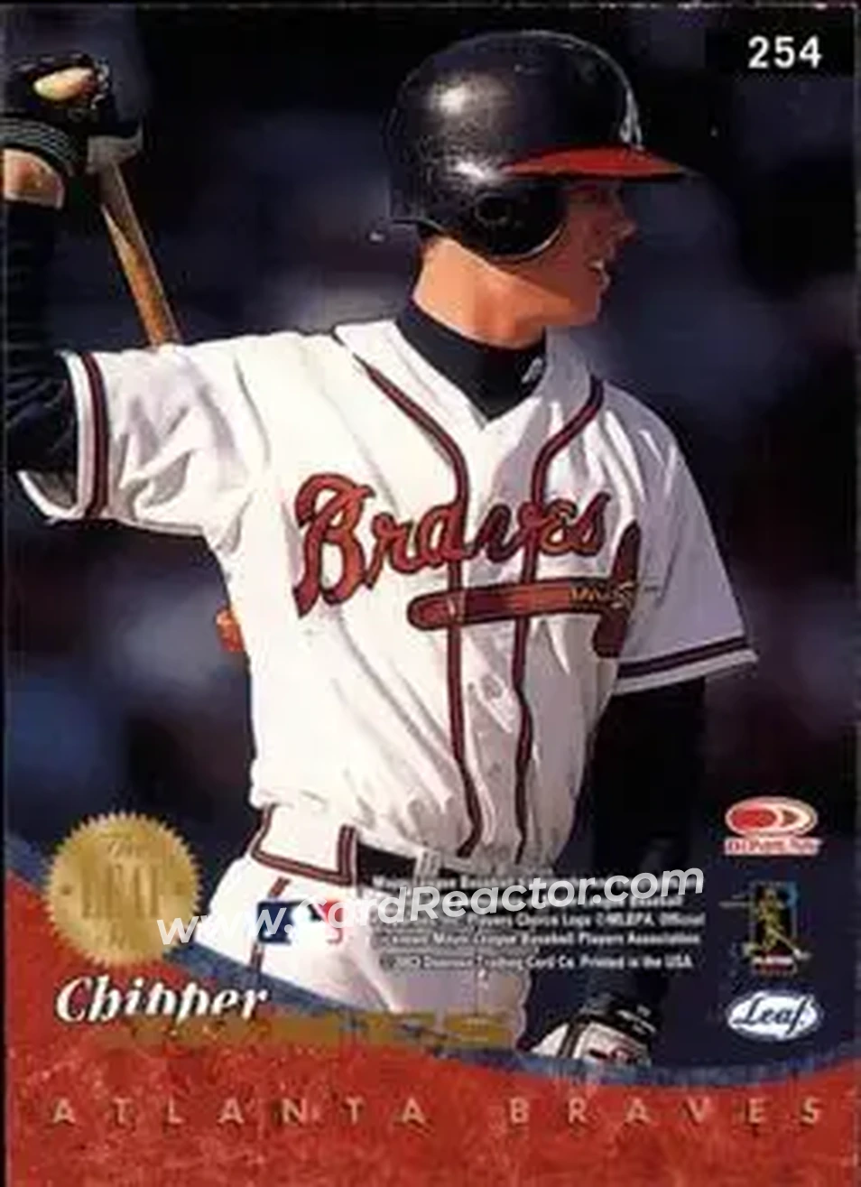2004 Leaf #254 - Chipper Jones - Atlanta Braves - Back 2004 Leaf #254 - Chipper Jones - Atlanta Braves - Back