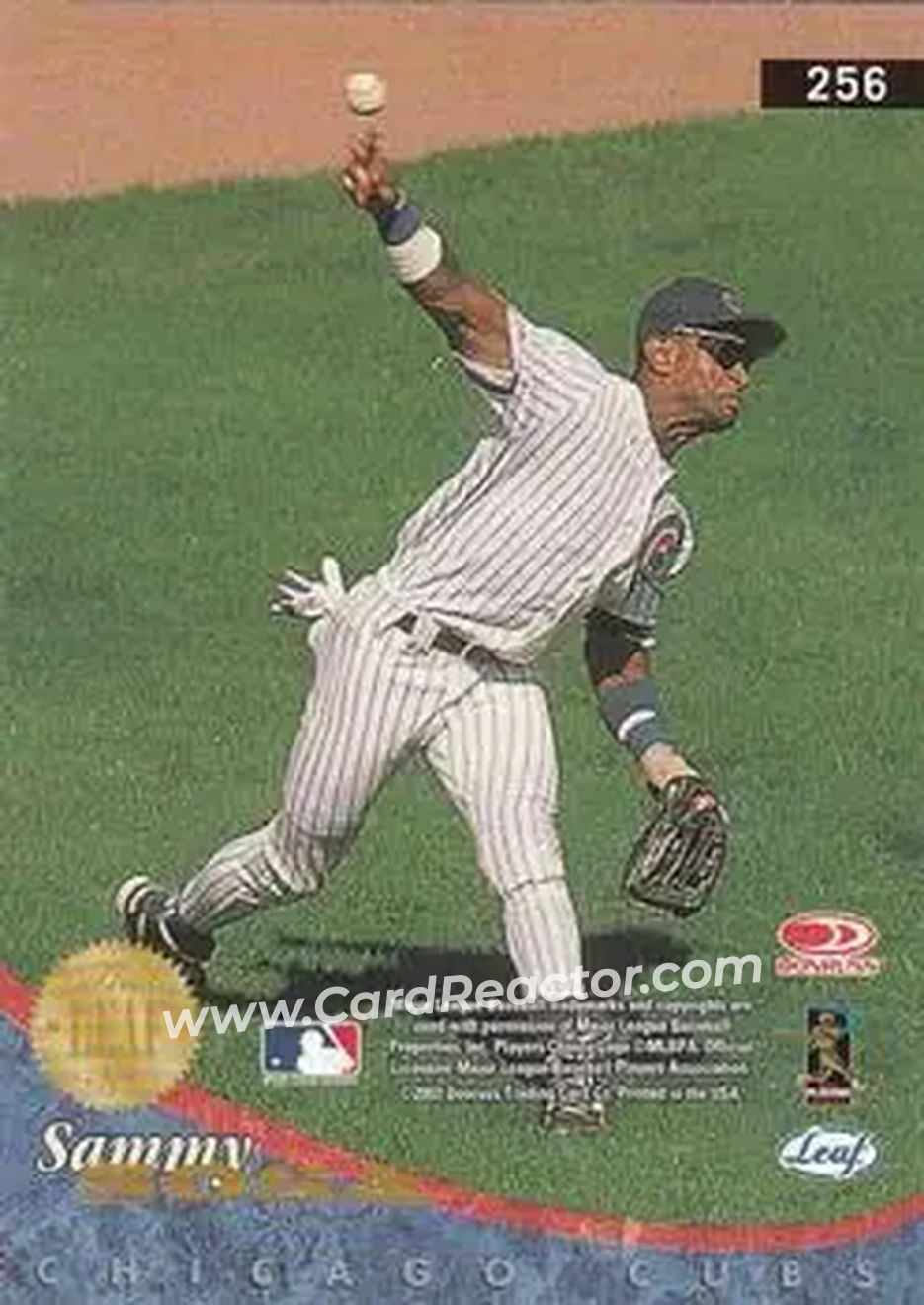 2004 Leaf #256 - Sammy Sosa - Chicago Cubs - Back