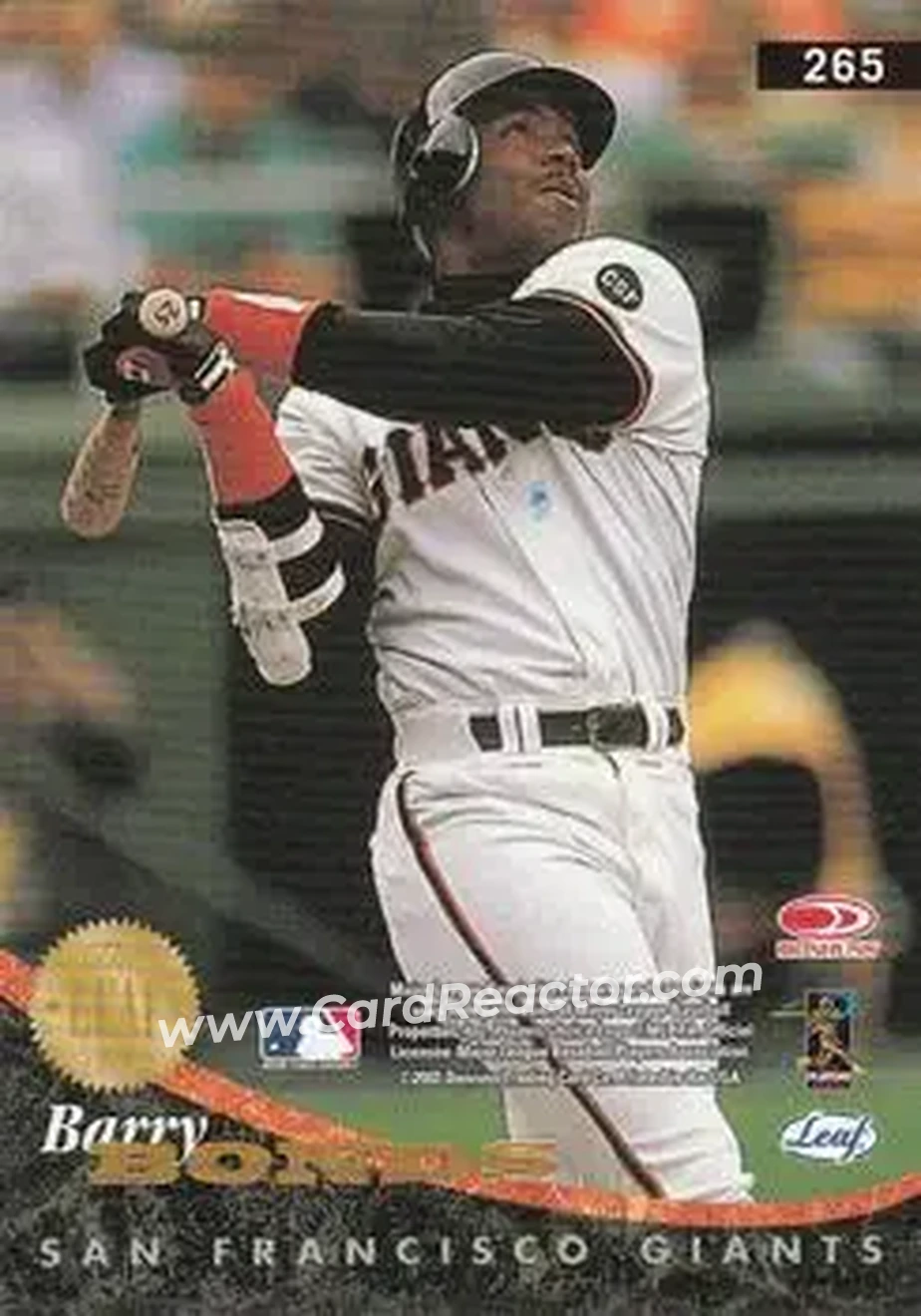 2004 Leaf #265 - Barry Bonds - San Francisco Giants - Back