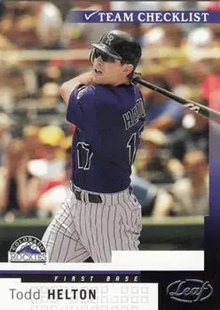 2004 Leaf #290 - Todd Helton - Colorado Rockies
