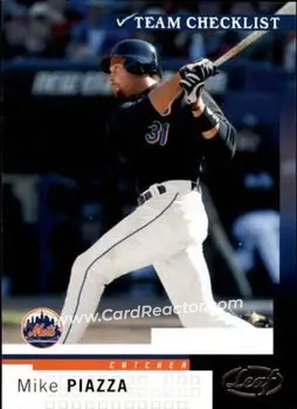 2004 Leaf #296 - Mike Piazza - New York Mets - Front