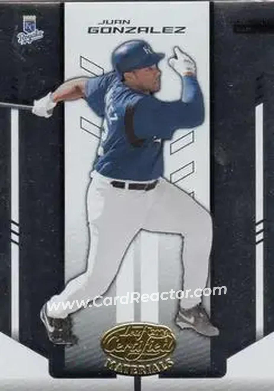 2004 Leaf Certified Materials #113 - Juan Gonzalez - Kansas City Royals - Front
