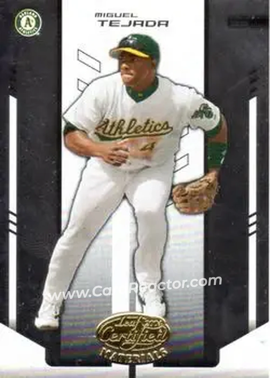 2004 Leaf Certified Materials #204 - Miguel Tejada - Oakland Athletics - Front