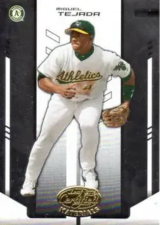 2004 Leaf Certified Materials #204 - Miguel Tejada - Oakland Athletics
