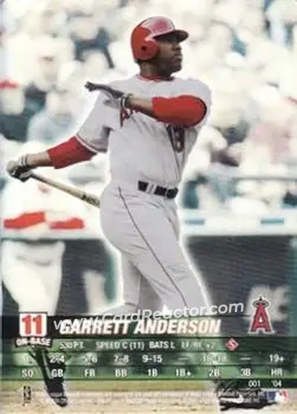 2004 MLB Showdown #001 - Garret Anderson - Anaheim Angels - Front