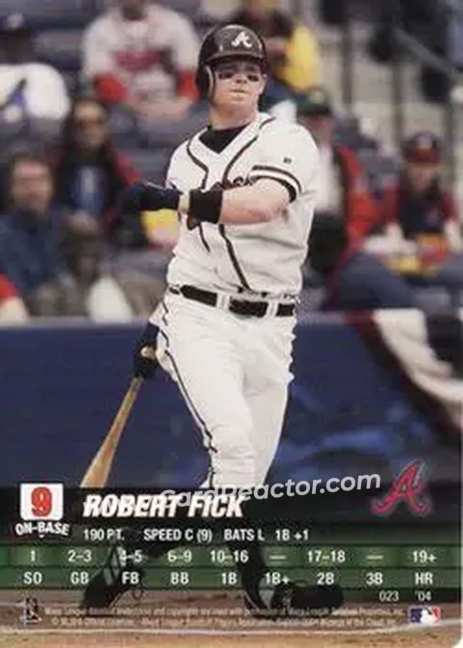 2004 MLB Showdown #023 - Robert Fick - Atlanta Braves - Front