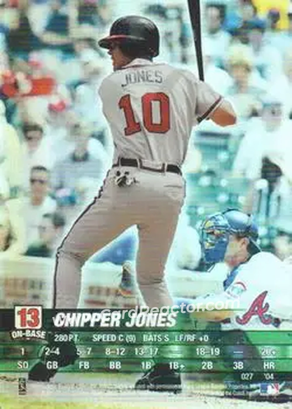 2004 MLB Showdown #027 - Chipper Jones - Atlanta Braves - Front