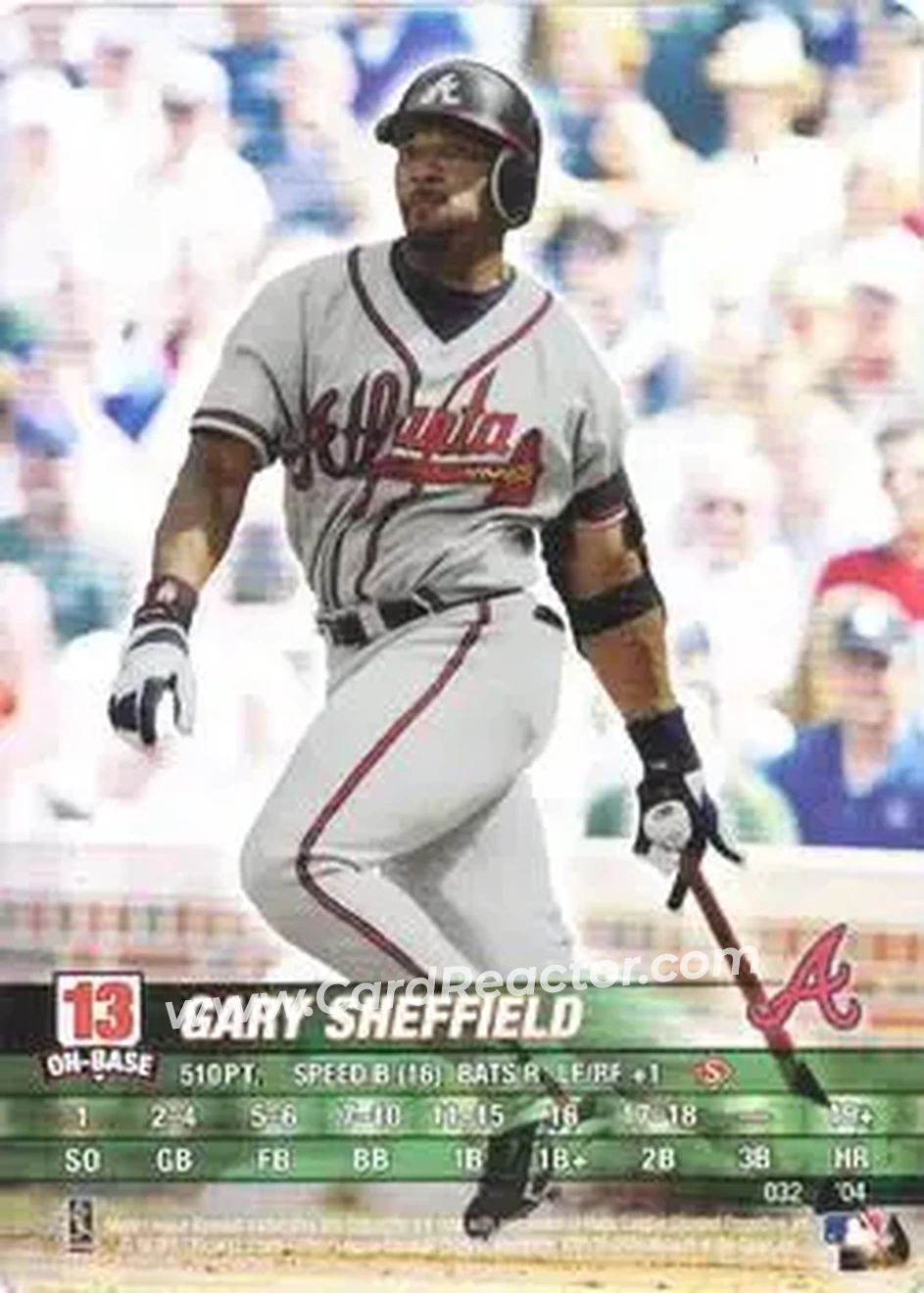 2004 MLB Showdown #032 - Gary Sheffield - Atlanta Braves - Front