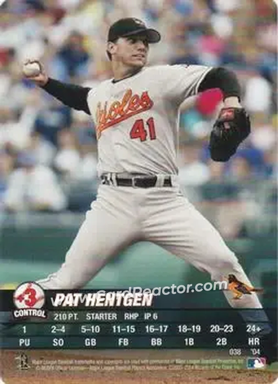 2004 MLB Showdown #038 - Pat Hentgen - Baltimore Orioles - Front