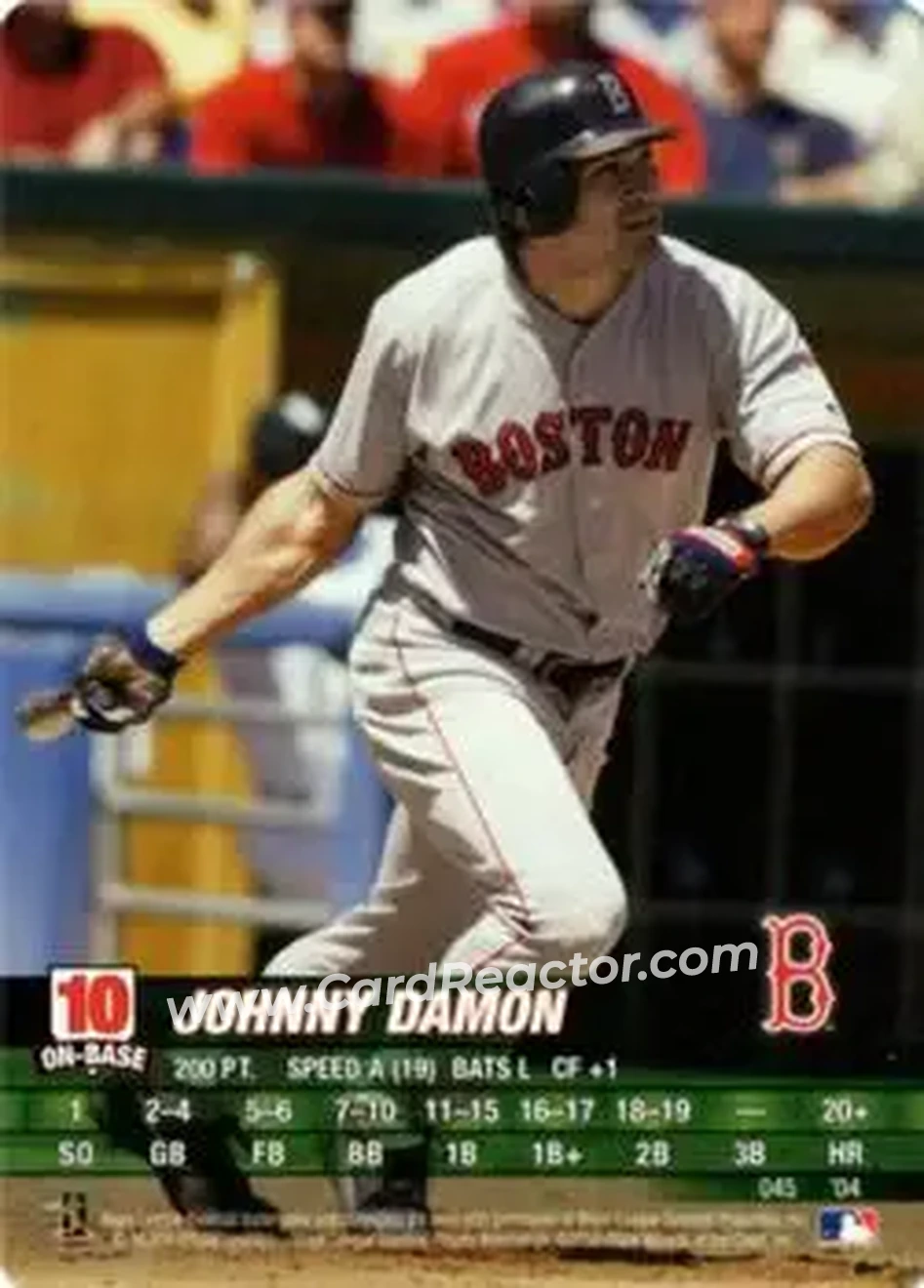 2004 MLB Showdown #045 - Johnny Damon - Boston Red Sox - Front 2004 MLB Showdown #045 - Johnny Damon - Boston Red Sox - Front