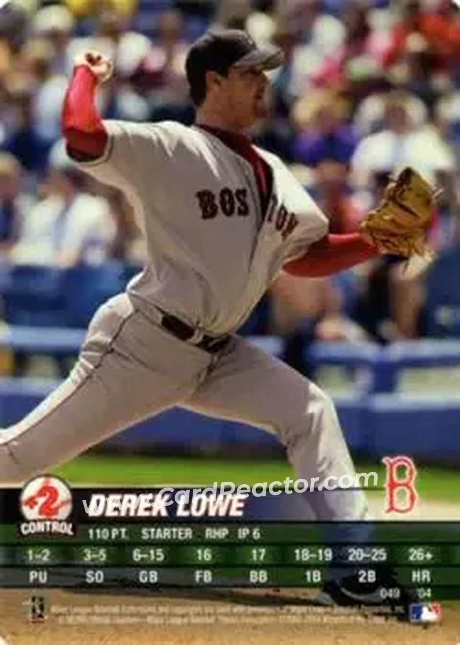 2004 MLB Showdown #049 - Derek Lowe - Boston Red Sox - Front 2004 MLB Showdown #049 - Derek Lowe - Boston Red Sox - Front