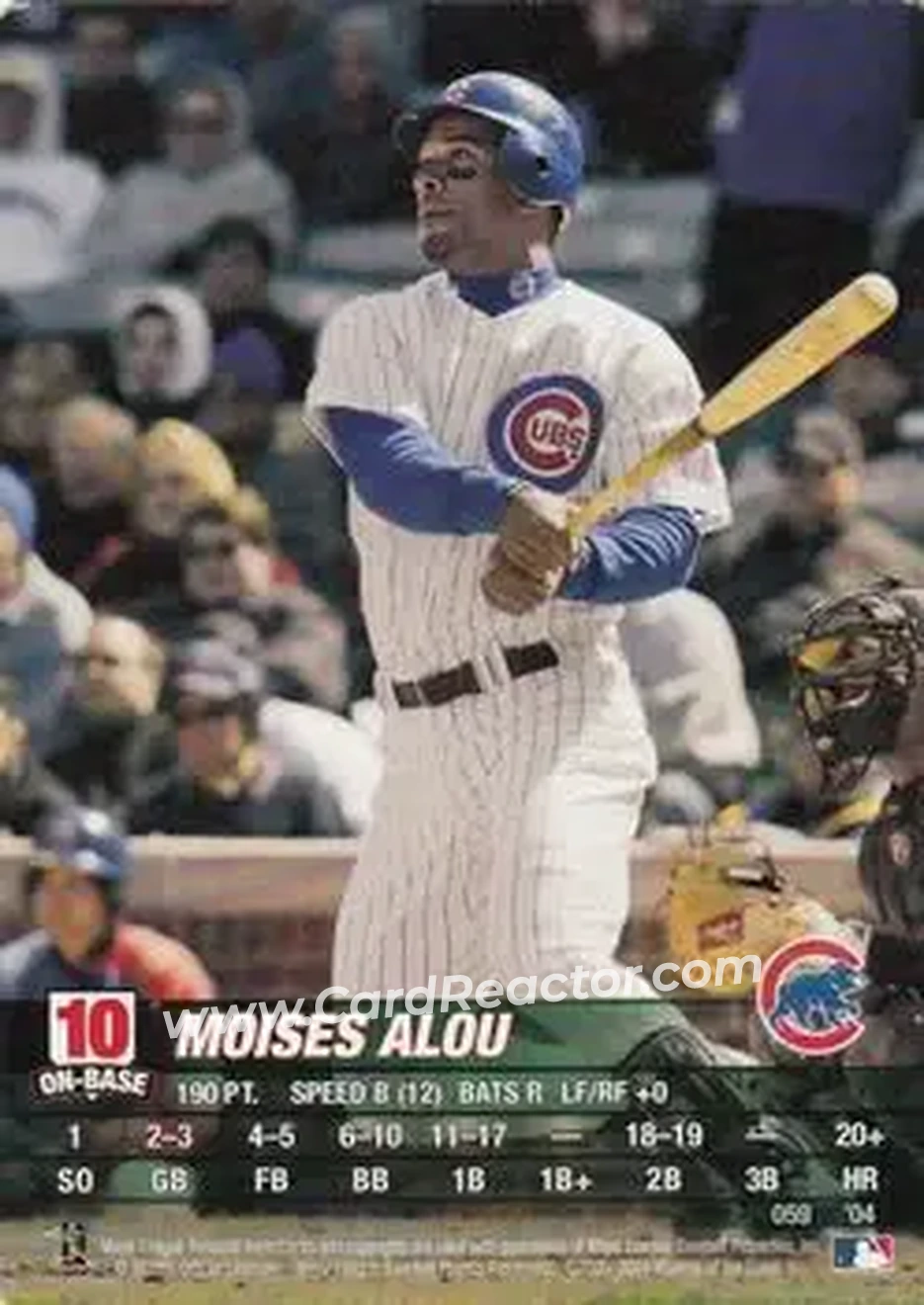 2004 MLB Showdown #059 - Moises Alou - Chicago Cubs - Front 2004 MLB Showdown #059 - Moises Alou - Chicago Cubs - Front