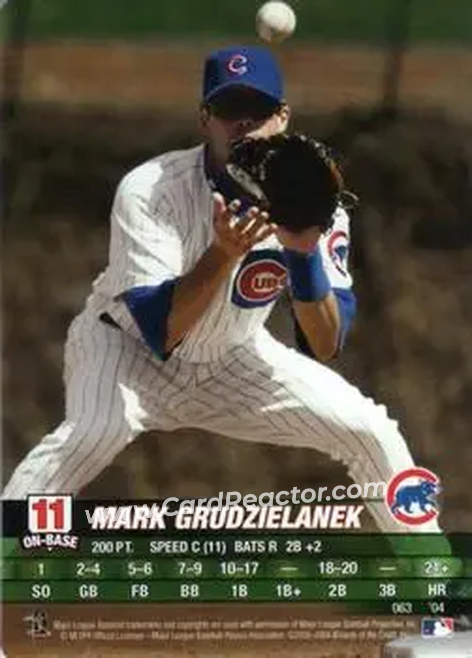 2004 MLB Showdown #063 - Mark Grudzielanek - Chicago Cubs - Front