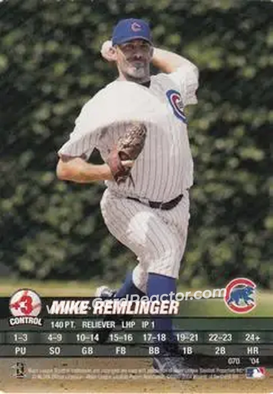 2004 MLB Showdown #070 - Mike Remlinger - Chicago Cubs - Front 2004 MLB Showdown #070 - Mike Remlinger - Chicago Cubs - Front