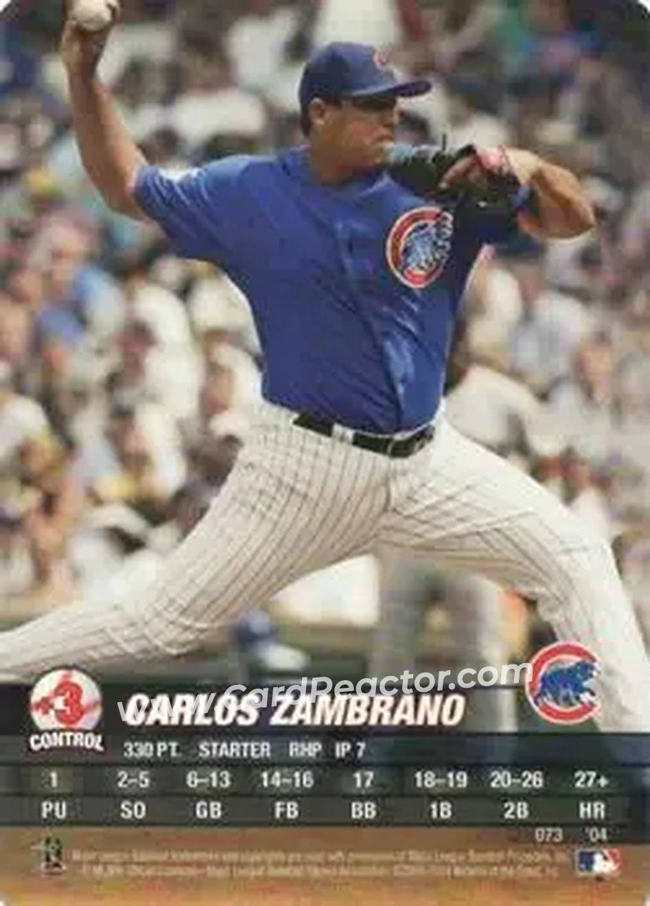 2004 MLB Showdown #073 - Carlos Zambrano - Chicago Cubs - Front