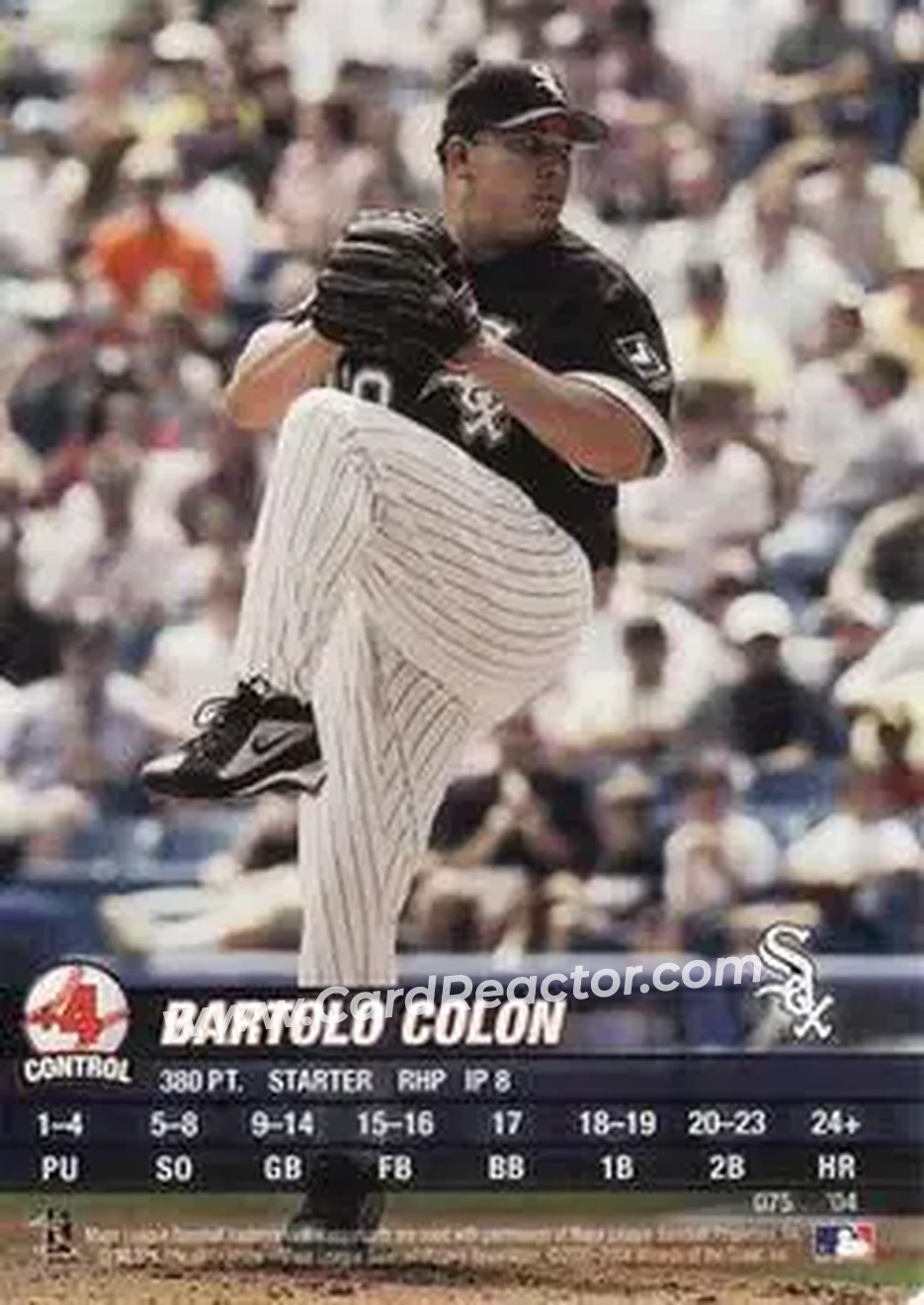 2004 MLB Showdown #075 - Bartolo Colon - Chicago White Sox - Front