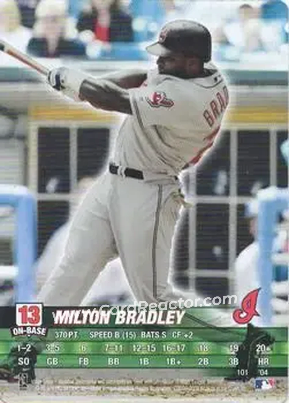 2004 MLB Showdown #101 - Milton Bradley - Cleveland Indians - Front 2004 MLB Showdown #101 - Milton Bradley - Cleveland Indians - Front
