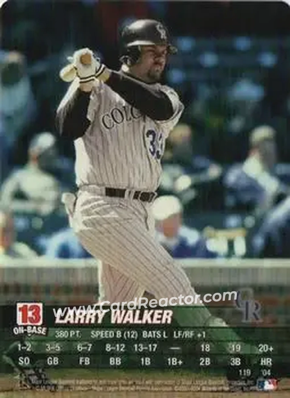 2004 MLB Showdown #119 - Larry Walker - Colorado Rockies - Front 2004 MLB Showdown #119 - Larry Walker - Colorado Rockies - Front