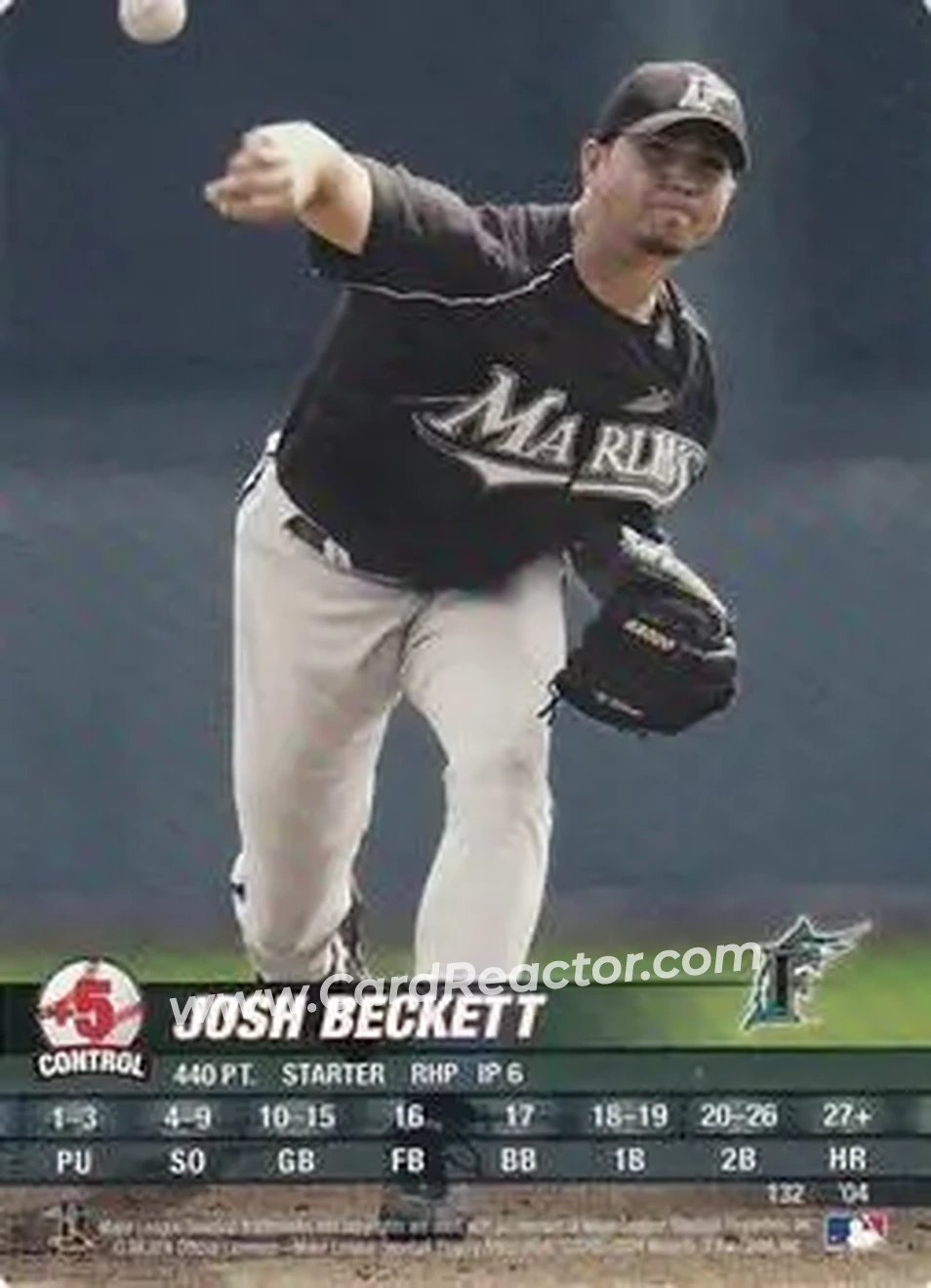 2004 MLB Showdown #132 - Josh Beckett - Florida Marlins - Front