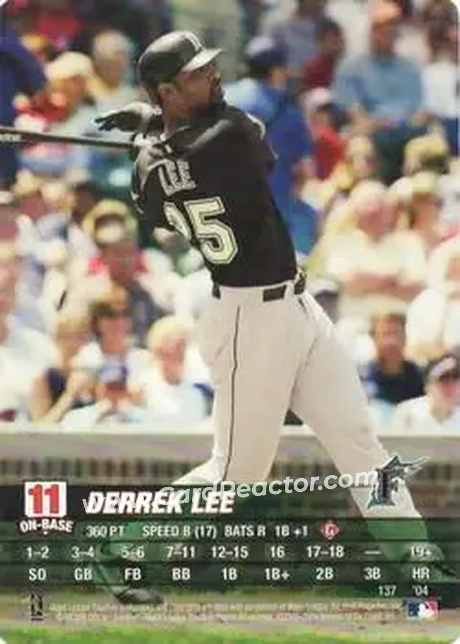 2004 MLB Showdown #137 - Derrek Lee - Florida Marlins - Front 2004 MLB Showdown #137 - Derrek Lee - Florida Marlins - Front